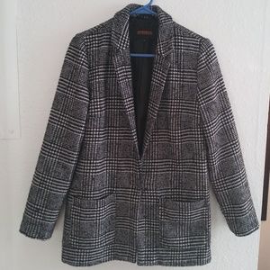 Ambiance Plaid blazer style coat